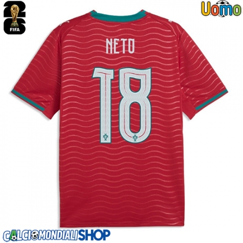 Maglie da calcio Portogallo Pedro Neto #18 Prima Maglia Mondiali 2026  Manica Corta